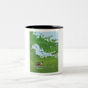 Kabetogama See, Minnesota, USA Reiseplan. Riant Zweifarbige Tasse