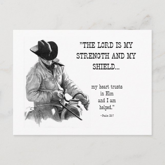 KABINE: BIBLE: STRENTGH, SHIELD: REALISMUS DES RAT POSTKARTE (Vorderseite)