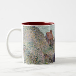 Kabine der Zollwache von Claude Monet Zweifarbige Tasse