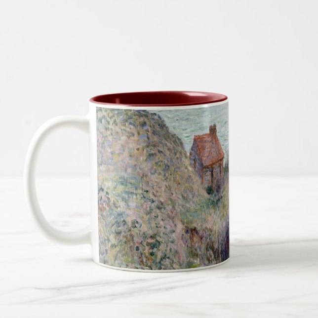 Kabine der Zollwache von Claude Monet Zweifarbige Tasse (Links)