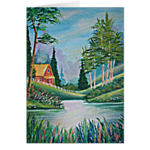 Kabine durch Stream Oil Painting