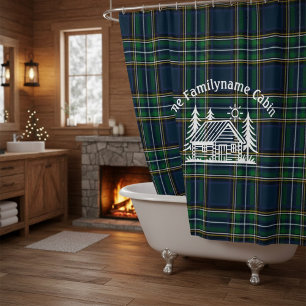 Kabine für benutzerdefinierte Familien Tartan Kari Duschvorhang