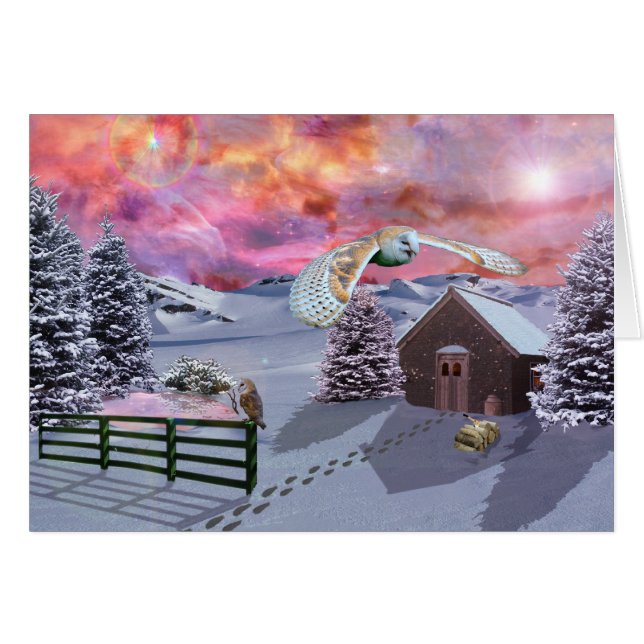 Kabine im Schnee (Vorderseite (Horizontal))