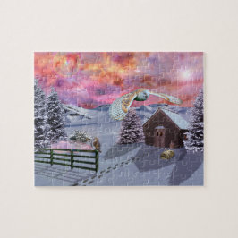 Kabine im Schnee Puzzle