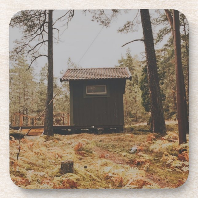 Kabine im schwedischen Archipel Getränkeuntersetzer (Vorderseite)