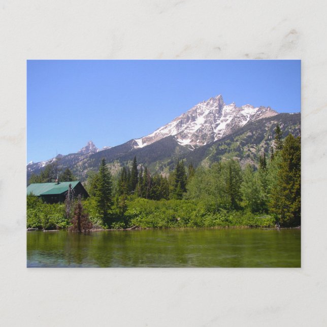 Kabine in den Tetons Postkarte (Vorderseite)
