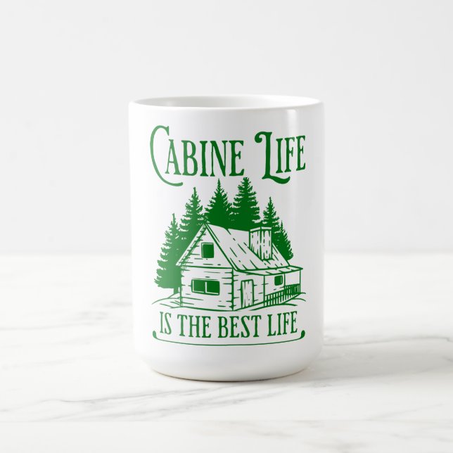 KABINE LEBEN IST DAS BESTE LEBEN KAFFEETASSE (Mittel)