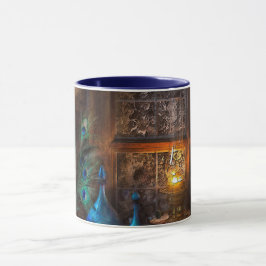 Kabine mit Lampenlichtbühne Tasse