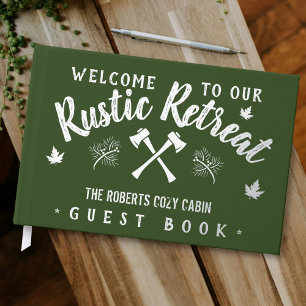 Kabine Rustikaler Retreat, benutzerdefinierter Nam Gästebuch