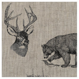 Kabinen-Sammlungs-Waldtiere Stoff