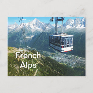 Kabinenbahn oberhalb von Chamonix Postkarte