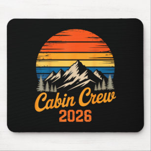 Kabinenbesatzung 2026 Retro-Berg-Sonnenuntergang F Mousepad