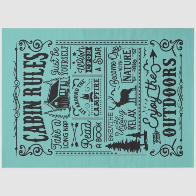 Kabinenregeln Seidenpapier (Vorderseite)