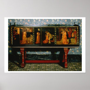 Kabinett St. George, 1861 (Eiche mit bemalten Plat Poster