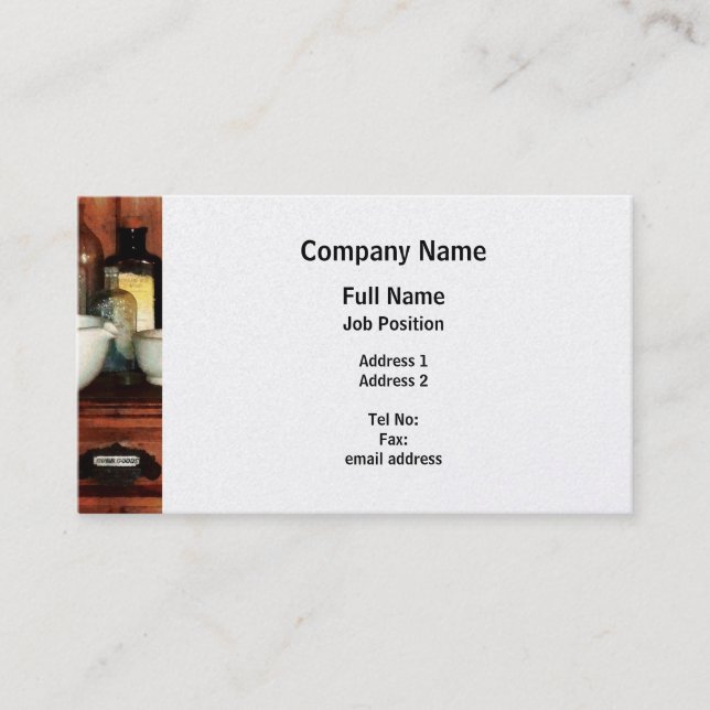 Kabinett Wity Mörser und Stampfen - Platin Visitenkarte (Vorderseite)