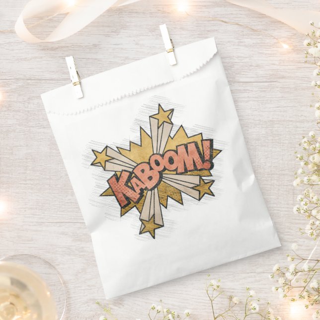 KABOOM! Vintages Comic Buch Steampunk Pop Kunst Geschenktütchen (Ausgeschnitten)