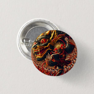 Kabuki-Drachen-Taste Button