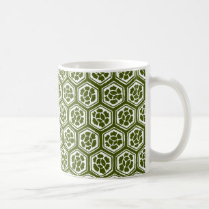 Kabuki-Stil - Blume in grün Kaffeetasse