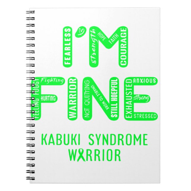 Kabuki-Syndrom Kriegrior - ICH BIN FINE Notizblock (Vorderseite)