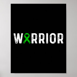 Kabuki-Syndrom Warrior Awareness Green Ribbon Kid Poster