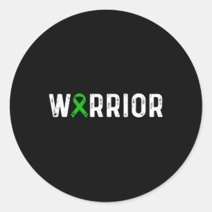 Kabuki-Syndrom Warrior Awareness Green Ribbon Kid Runder Aufkleber
