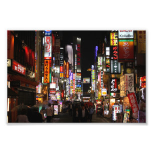 Kabukichō Tokyo Neon bis zum Nacht, Japan Fotodruck