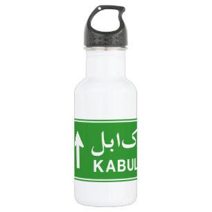 Kabul, Afghanistan Highway Traffic Street Sign Edelstahlflasche