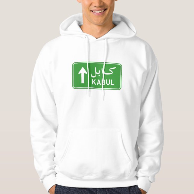 Kabul, Afghanistan Highway Traffic Street Sign Hoodie (Vorderseite)