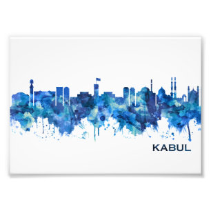 Kabul Afghanistan Skyline Blue Fotodruck