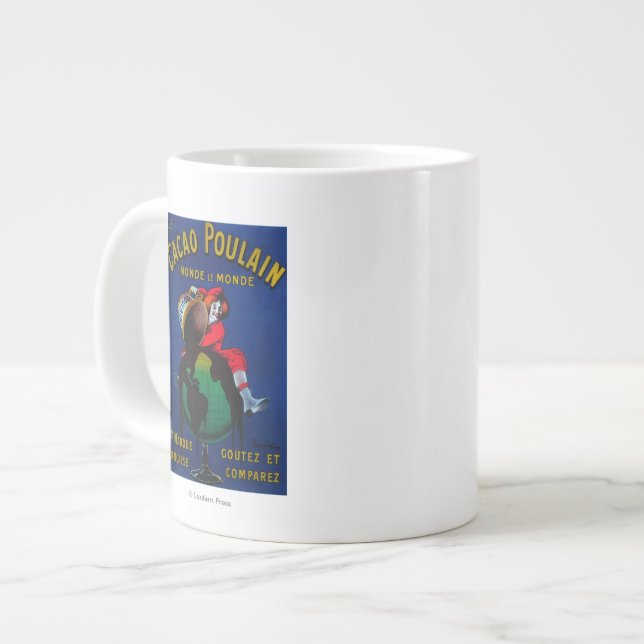 Kacao Poulain Vintag PosterEurope Jumbo-Tasse (Vorderseite Links)