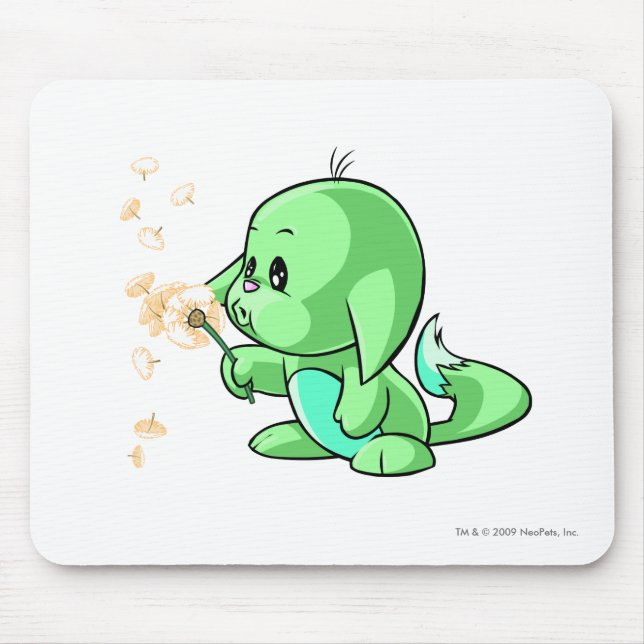 Kacheek Grün Mousepad (Vorne)