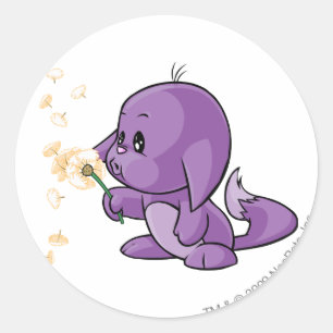 Kacheek Lila Runder Aufkleber