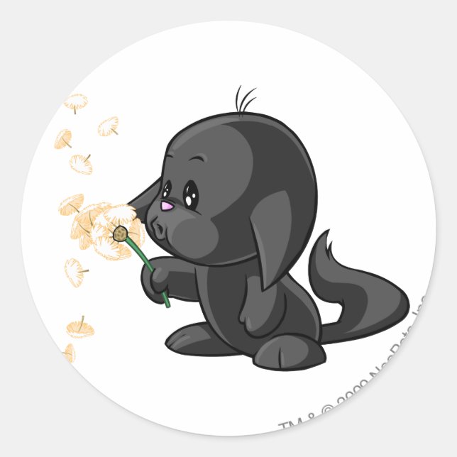 Kacheek Schatten Runder Aufkleber (Vorderseite)