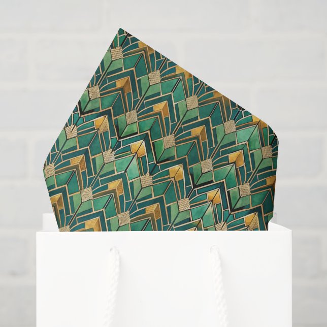 Kachel-Art-Deco-Muster Seidenpapier (Geschenktüte)