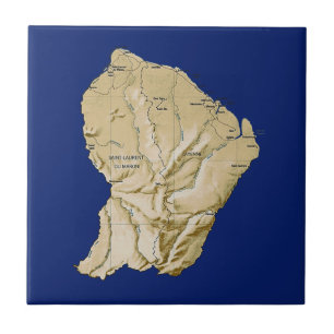 Kachel mit Guyane-Karte