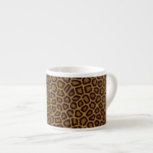 Kachelhintergrund mit Leoparden Espressotasse