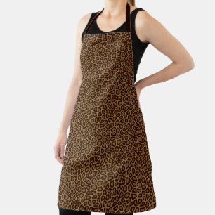 Kachelhintergrund mit Leoparden Schürze