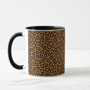 Kachelhintergrund mit Leoparden Tasse