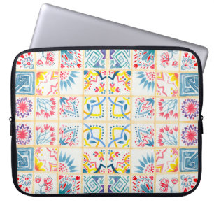 Kachelhintergrund mit orientalischen Ornamenten. W Laptopschutzhülle