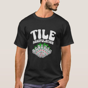 Kachelmanipulation Kachelspiel Mahjong Spieler Fal T-Shirt