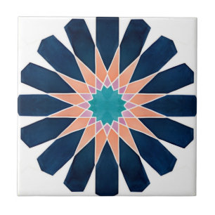 Kacheln aus Alhambra, bunte Blume