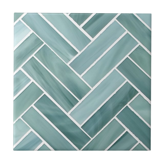 Kacheln aus glänzendem Boden, zeitgenössische Blum (Vorderseite)