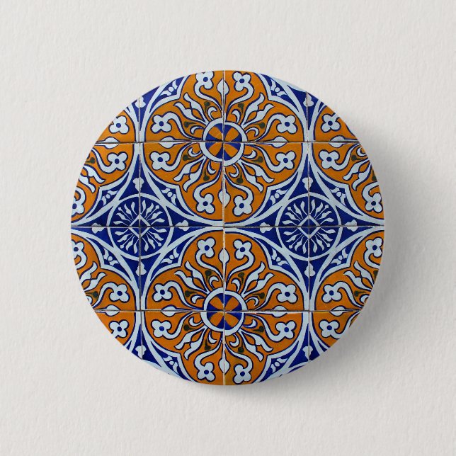 Kacheln, Portuguese Tiles, Button (Vorderseite)