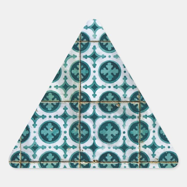 Kacheln, Portuguese Tiles, Dreieckiger Aufkleber (Vorderseite)