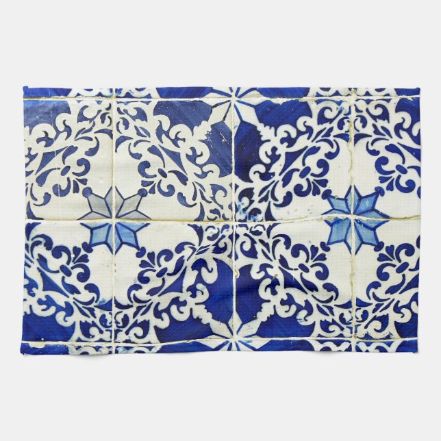Kacheln, Portuguese Tiles, Handtuch (Horizontal)