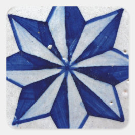 Kacheln, Portuguese Tiles, Quadratischer Aufkleber