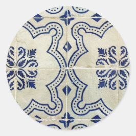 Kacheln, Portuguese Tiles, Runder Aufkleber