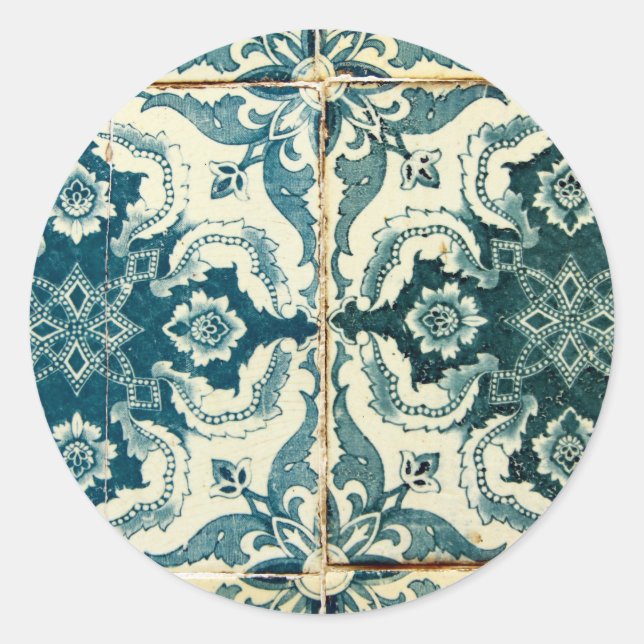 Kacheln Runder Aufkleber (Vorderseite)