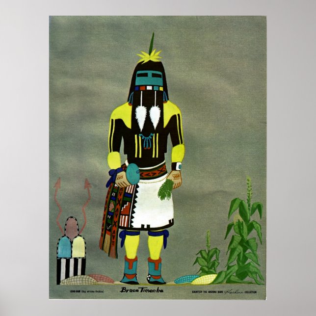 Kachina-Druck "Long Hair" Poster (Vorne)