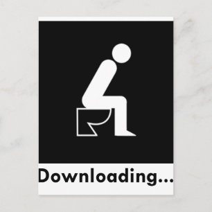 Kack des Downloads Postkarte